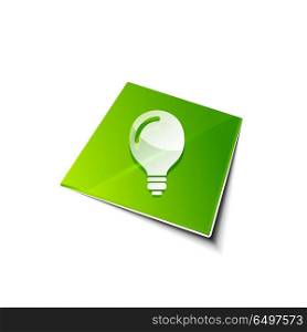 Light bulb, new idea concept web button. Light bulb, new idea concept web button, vector illustration