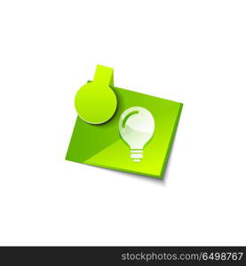 Light bulb, new idea concept web button. Light bulb, new idea concept web button, vector illustration