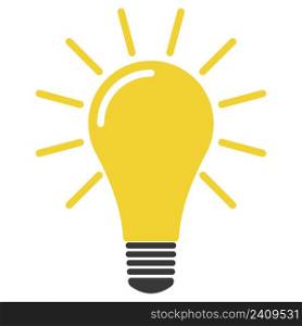 Light bulb radiating ideas creative analytical thinking for information processing light ideas