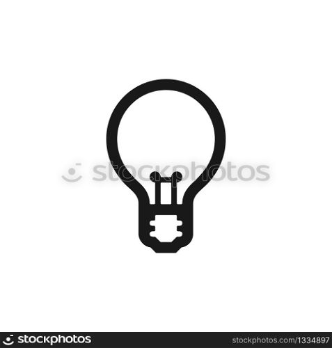 Light bulb symbol icon in flat style. Vector EPS 10