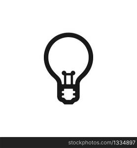 Light bulb symbol icon in flat style. Vector EPS 10
