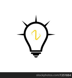 light bulb symbol vector design illustration