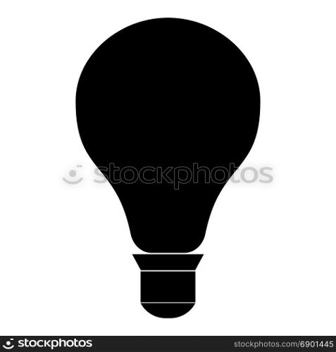 Light bulb the black color icon.. Light bulb icon.