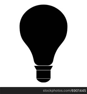 Light bulb the black color icon.. Light bulb icon.