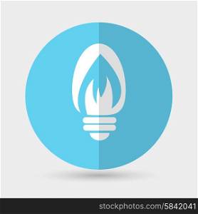 Light bulb vector icon on a white background