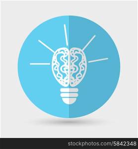 Light bulb vector icon on a white background