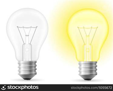 light bulb vector illustration isolated on white background