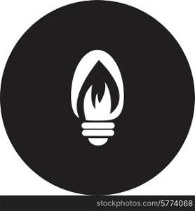 Light bulb with an icon