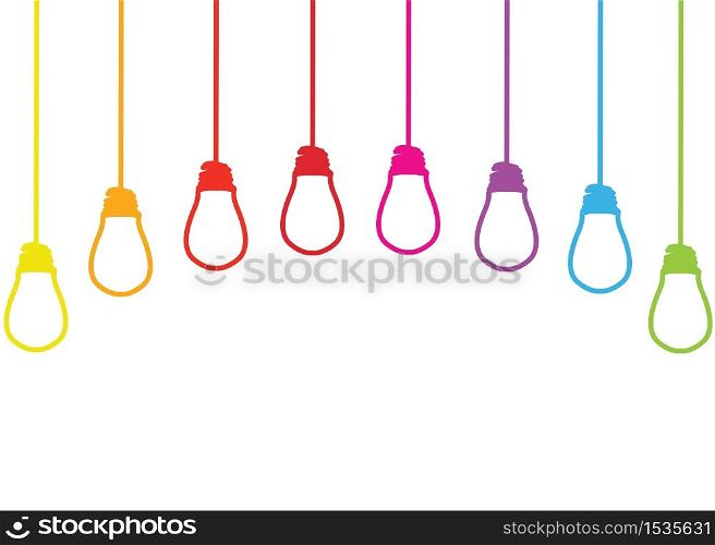 Light bulb with colorfu hanging