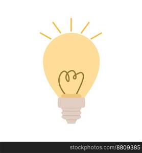 Light bulb with rays shine. Energy, creative thinking and idea symbol. Light bulb with rays shine. Energy, creative thinking and idea symbol.
