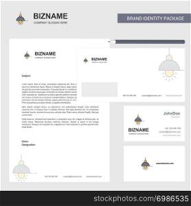 Light Business Letterhead, Envelope and visiting Card Design vector template