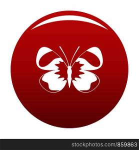 Light butterfly icon. Simple illustration of light butterfly vector icon for any design red. Light butterfly icon vector red