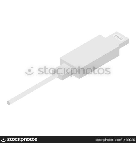 Light cable icon. Isometric of light cable vector icon for web design isolated on white background. Light cable icon, isometric style