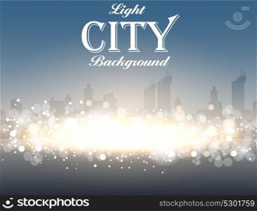 Light City on Background Vector Illustration. EPS10. Light City Background Vector Illustration