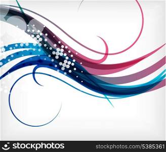 Light colorful swirl lines for business / technology background