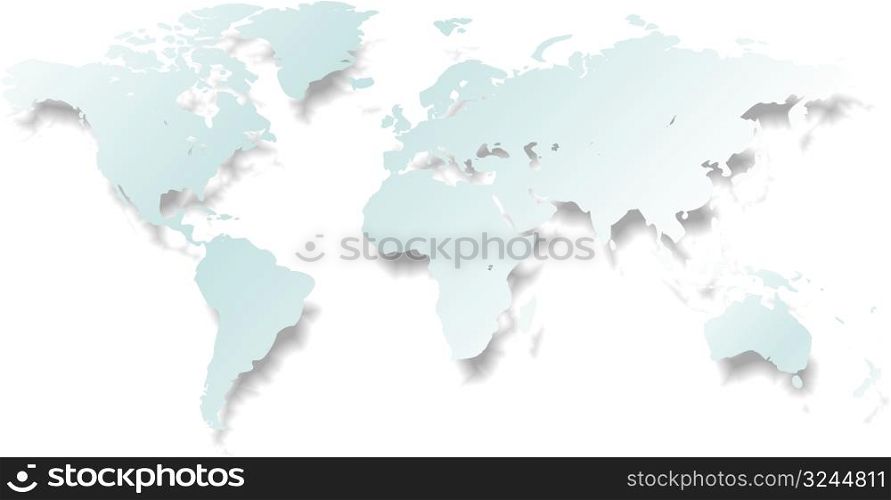light detailed vector world map