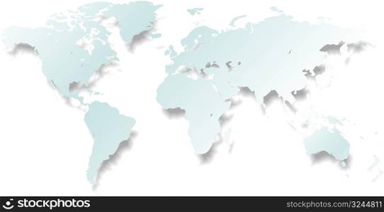 light detailed vector world map