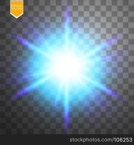 Light digital star on the transparent background. Light digital star on the transparent background. Vector.