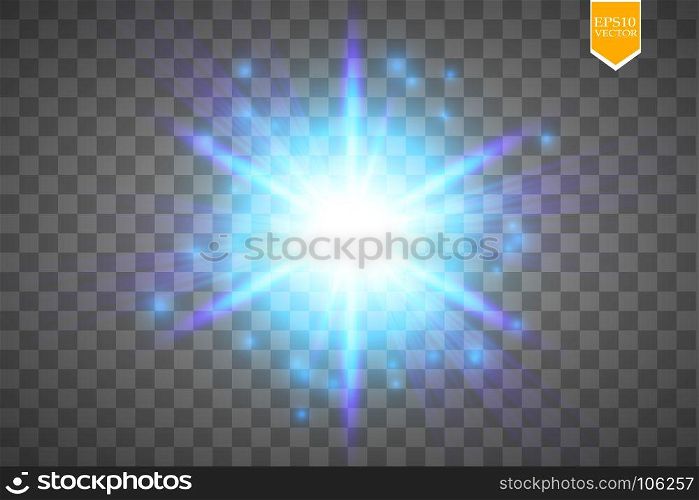 Light digital star on the transparent background. Light digital star on the transparent background. Vector.
