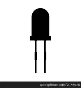 Light diode black icon .