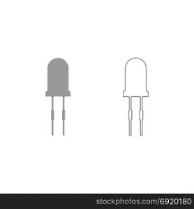 Light diode icon. Grey set .. Light diode icon. It is grey set .