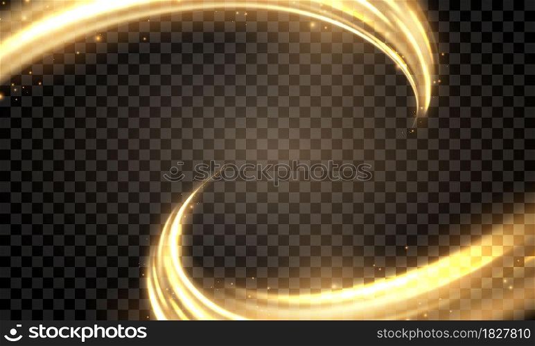 light effect Glowing. Isolated on black transparent background.