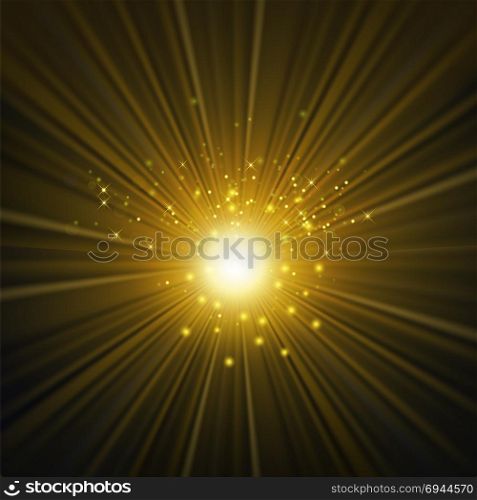 Light effect on darkj background. Star burst with sparkles. Glowing glitter texture.. Star burst with sparkles. Glowing glitter texture.