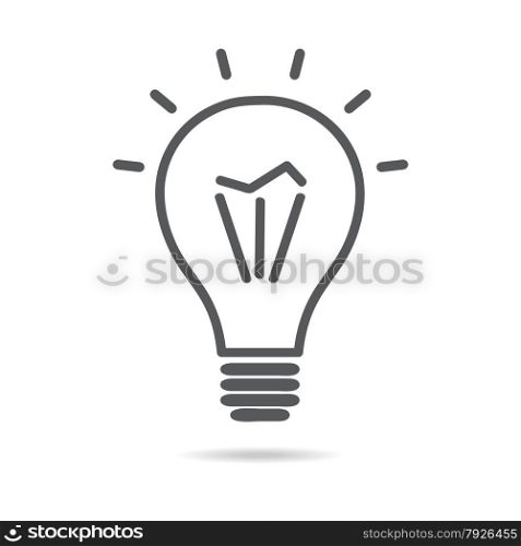 Light electrical bulb vector icon.. Light electrical bulb vector icon