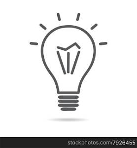 Light electrical bulb vector icon.. Light electrical bulb vector icon
