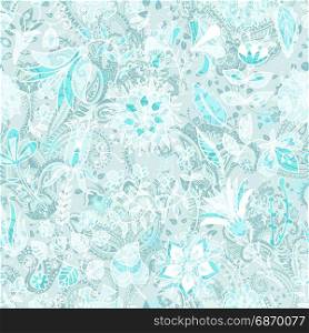 Light floral seamless pattern. Plants ornament. Decorative flowers and grass. Design for fabrics, cards, web, decoupage. Light floral seamless pattern. Plants ornament. Decorative flowers and grass. Design for fabrics, cards, decoupage