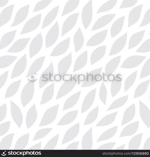 Light gray seamless leaf patterned background vector