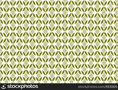 Light Green Leaves and blossom pattern on light yellow background. Abstract or modern bloom seamless pattern style for classic or modern design