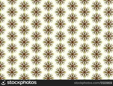 Light Green Vintage blossom and roots shape pattern on light yellow background. Classic bloom and roots seamless pattern style for old mood design