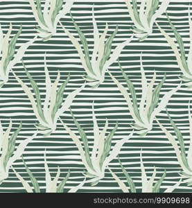Light grey seaweeds shapes seamless doodle pattern. Stripped background. Undersea foliage stylized print. Great for wallpaper, textile, wrapping paper, fabric print. Vector illustration.. Light grey seaweeds shapes seamless doodle pattern. Stripped background. Undersea foliage stylized print.