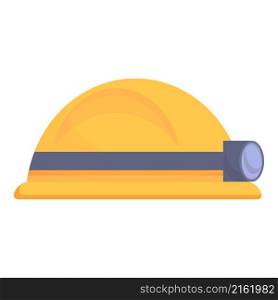 Light helmet icon cartoon vector. Mining industry. Sand loader. Light helmet icon cartoon vector. Mining industry