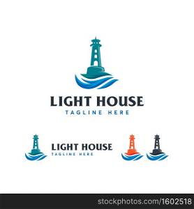 Light House Logo Design Template Verctor Modern And Minimalism