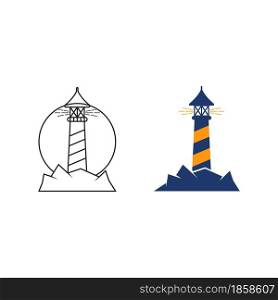 Light House Logo Template icon vector illustration