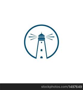 Light house logo template vector icon design