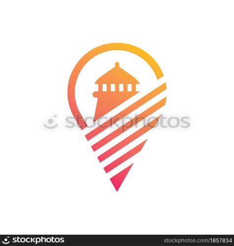 Light house logo template vector icon design