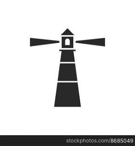 Light House Logo Vector Flat Design Template