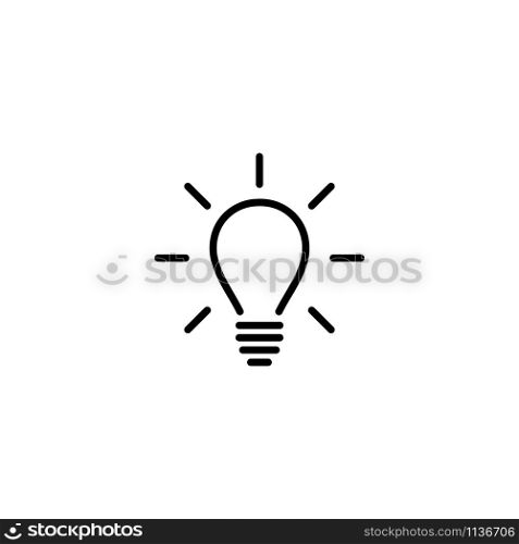 Light idea vector icon isolated on white background