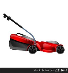 Light lawn mower icon cartoon vector. Power motor. Garden cutter. Light lawn mower icon cartoon vector. Power motor