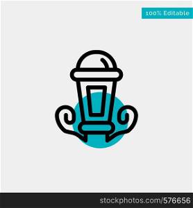 Light, Night, Lamp, Lantern turquoise highlight circle point Vector icon