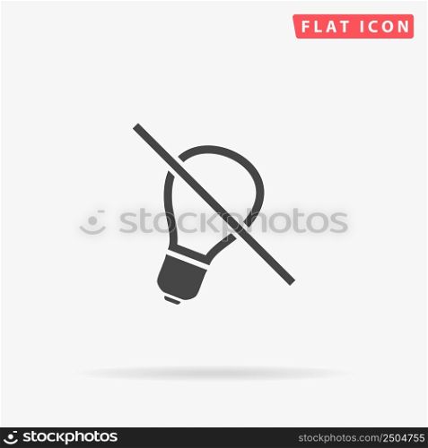 Light Off flat vector icon. Glyph style sign. Simple hand drawn illustrations symbol for concept infographics, designs projects, UI and UX, website or mobile application.. Light Off flat vector icon