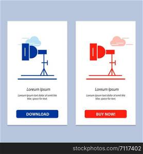Light, Photo, Photography, Studio Blue and Red Download and Buy Now web Widget Card Template