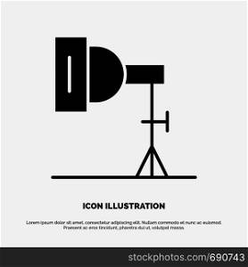 Light, Photo, Photography, Studio solid Glyph Icon vector