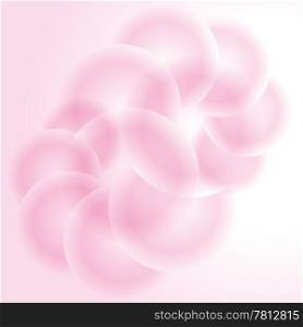 Light pink rounds abstract vector background.