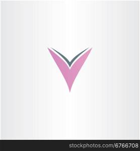 light purple letter v logotype design