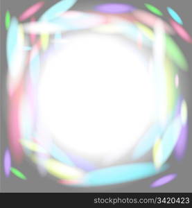 Light rainbow nest shape light tunnel abstract background