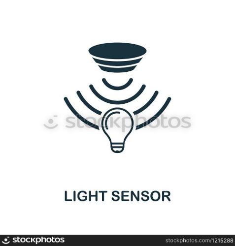 Light Sensor icon. Monochrome style design from sensors collection. UX and UI. Pixel perfect light sensor icon. For web design, apps, software, printing usage.. Light Sensor icon. Monochrome style design from sensors icon collection. UI and UX. Pixel perfect light sensor icon. For web design, apps, software, print usage.